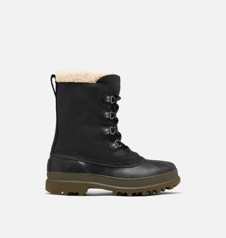 Mens Snow Boots Black - Sorel Caribou™ Stack - 604-ZMWLQI